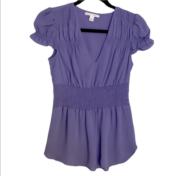 Banana Republic Tops - Banana Republic Cinched Waist Blouse Top Purple XS